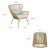 Virasat Outdoor Patio Seating Set 2 Chairs and 1 Table Set (Khaki)-VIRASAT FURNITURE & FURNISHING