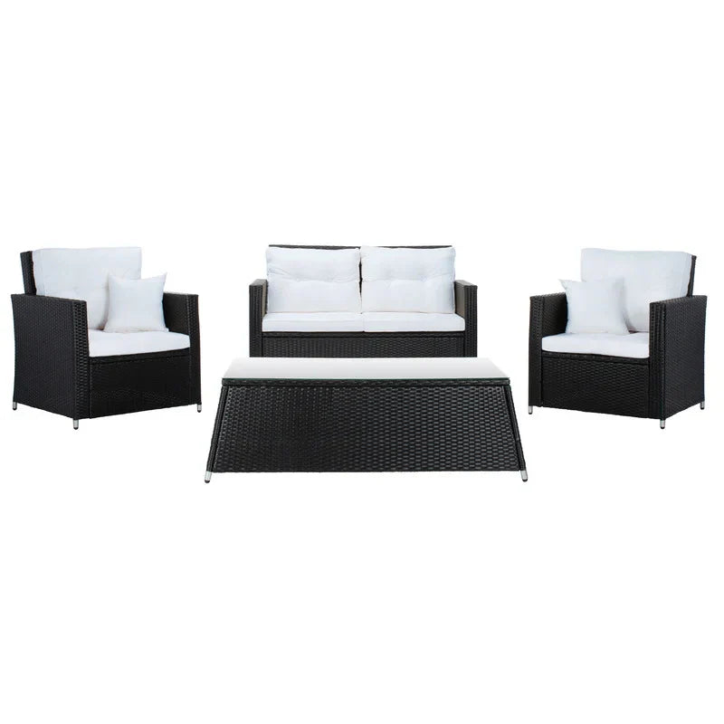 Virasat Outdoor Sofa Set 2 Seater, 2 Single Seater and 1 Center Table (Black + White)-VIRASAT FURNITURE & FURNISHING