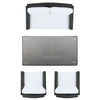 Virasat Outdoor Sofa Set 2 Seater, 2 Single Seater and 1 Center Table (Black + White)-VIRASAT FURNITURE & FURNISHING