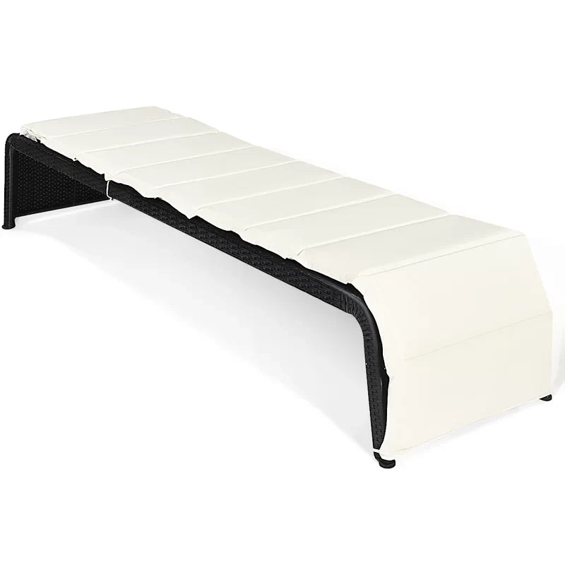 Virasat Outdoor Swimming Poolside Lounger Black-VIRASAT FURNITURE & FURNISHING