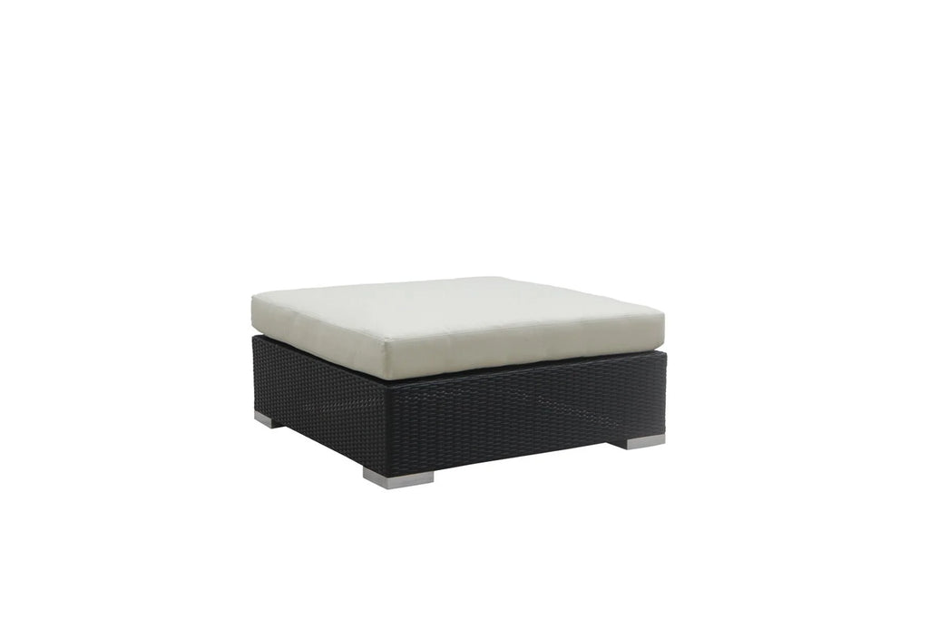 Virasat Outdoor Garden Balcony Sofa Set 3 Seater, 2 Seater, 1 Seater, 1 Ottoman, 1 Center Table and 1 Side Table Set (Black)-VIRASAT FURNITURE & FURNISHING
