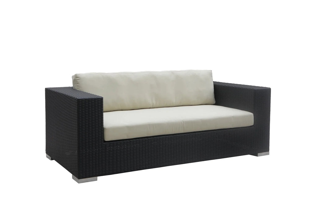 Virasat Outdoor Garden Balcony Sofa Set 3 Seater, 2 Seater, 1 Seater, 1 Ottoman, 1 Center Table and 1 Side Table Set (Black)-VIRASAT FURNITURE & FURNISHING