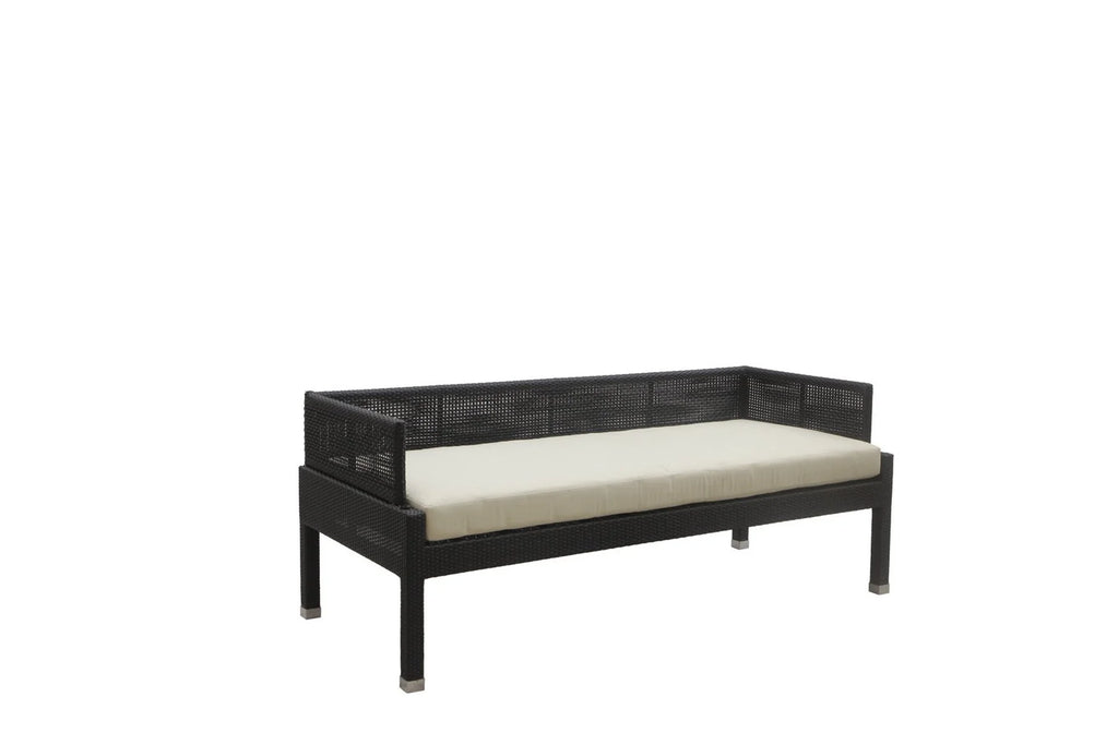 Virasat Outdoor Poolside Sunbed With Cushion Daybed (Black)-VIRASAT FURNITURE & FURNISHING