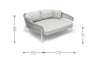 Virasat Outdoor Poolside Sunbed With Cushion Daybed (Grey) Braided & Rope-VIRASAT FURNITURE & FURNISHING