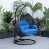 Virasat Double Seater Hanging Swing With Stand For Balcony, Garden Swing (Dark Grey)-VIRASAT FURNITURE & FURNISHING