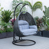 Virasat Double Seater Hanging Swing With Stand For Balcony, Garden Swing (Dark Grey)-VIRASAT FURNITURE & FURNISHING