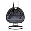 Virasat Double Seater Hanging Swing With Stand For Balcony, Garden Swing (Dark Grey)-VIRASAT FURNITURE & FURNISHING