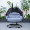 Virasat Double Seater Hanging Swing With Stand For Balcony, Garden Swing (Dark Grey)-VIRASAT FURNITURE & FURNISHING