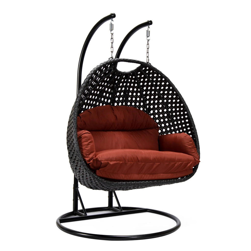 Virasat Double Seater Hanging Swing With Stand For Balcony, Garden Swing (Dark Grey)-VIRASAT FURNITURE & FURNISHING