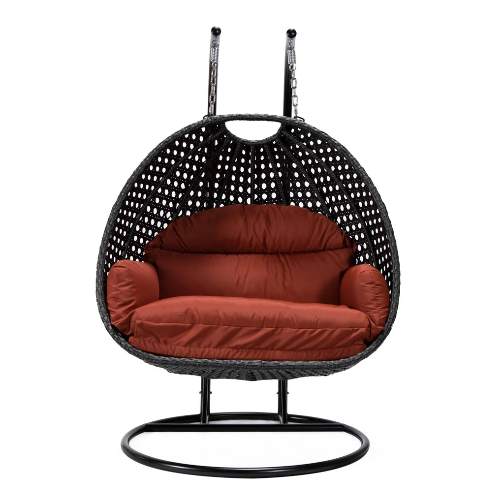 Virasat Double Seater Hanging Swing With Stand For Balcony, Garden Swing (Dark Grey)-VIRASAT FURNITURE & FURNISHING