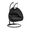 Virasat Double Seater Hanging Swing With Stand For Balcony, Garden Swing (Dark Grey)-VIRASAT FURNITURE & FURNISHING