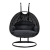 Virasat Double Seater Hanging Swing With Stand For Balcony, Garden Swing (Dark Grey)-VIRASAT FURNITURE & FURNISHING