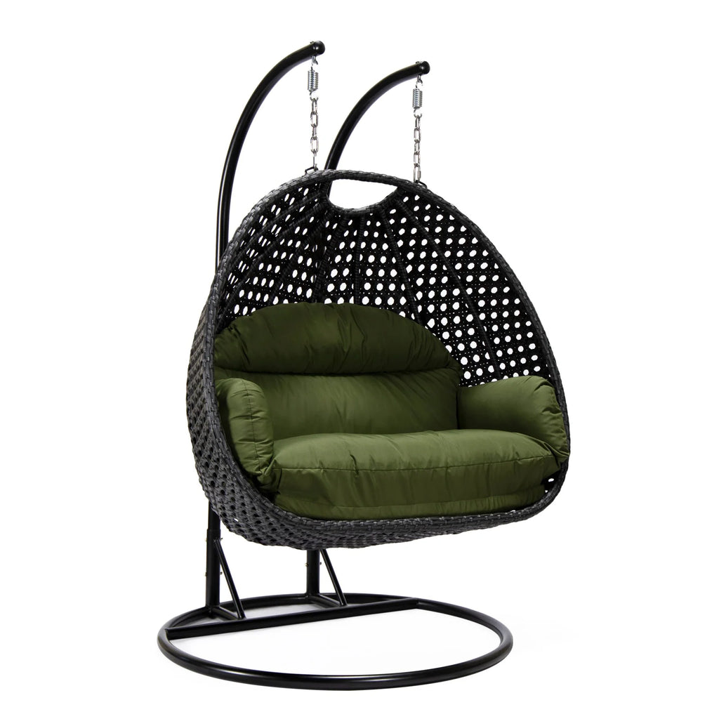 Virasat Double Seater Hanging Swing With Stand For Balcony, Garden Swing (Dark Grey)-VIRASAT FURNITURE & FURNISHING