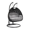 Virasat Double Seater Hanging Swing With Stand For Balcony, Garden Swing (Dark Grey)-VIRASAT FURNITURE & FURNISHING