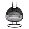 Virasat Double Seater Hanging Swing With Stand For Balcony, Garden Swing (Dark Grey)