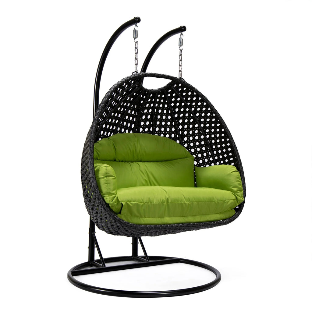 Virasat Double Seater Hanging Swing With Stand For Balcony, Garden Swing (Dark Grey)-VIRASAT FURNITURE & FURNISHING