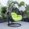 Virasat Double Seater Hanging Swing With Stand For Balcony, Garden Swing (Dark Grey)-VIRASAT FURNITURE & FURNISHING