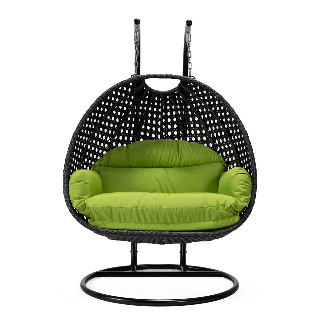 Virasat Double Seater Hanging Swing With Stand For Balcony, Garden Swing (Dark Grey)-VIRASAT FURNITURE & FURNISHING
