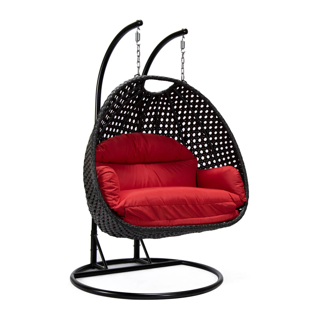 Virasat Double Seater Hanging Swing With Stand For Balcony, Garden Swing (Dark Grey)