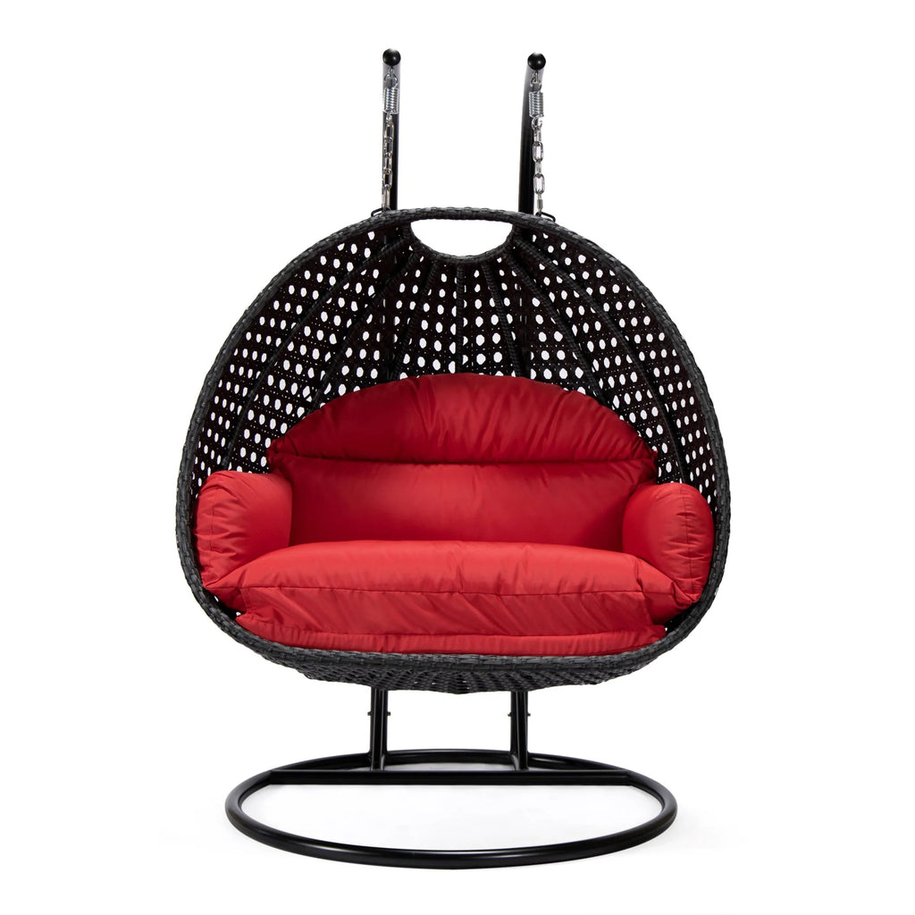 Virasat Double Seater Hanging Swing With Stand For Balcony, Garden Swing (Dark Grey)