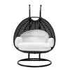 Virasat Double Seater Hanging Swing With Stand For Balcony, Garden Swing (Dark Grey)