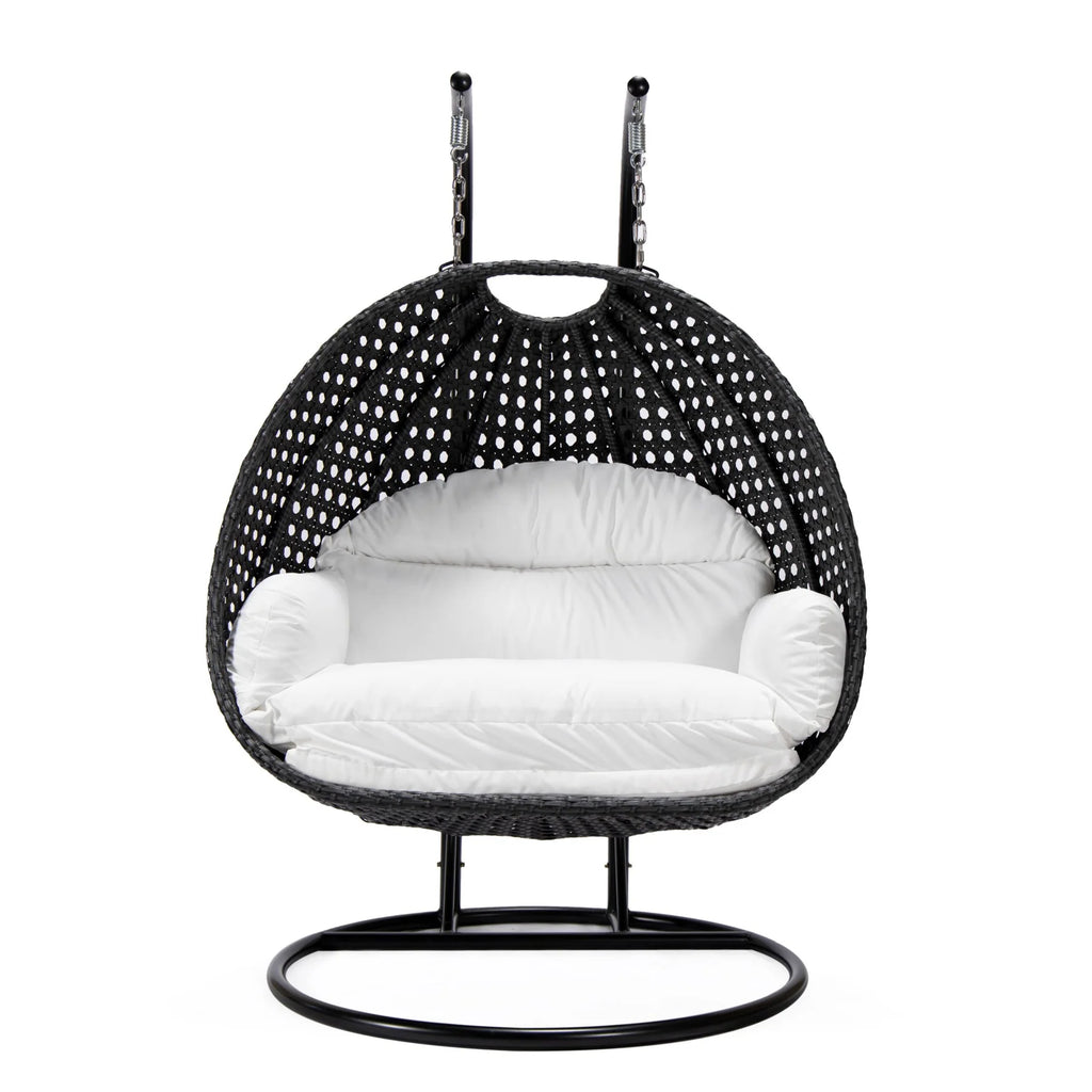 Virasat Double Seater Hanging Swing With Stand For Balcony, Garden Swing (Dark Grey)