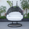 Virasat Double Seater Hanging Swing With Stand For Balcony, Garden Swing (Dark Grey)