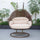 Virasat Double Seater Hanging Swing With Stand For Balcony, Garden Swing (Brown)-VIRASAT FURNITURE & FURNISHING