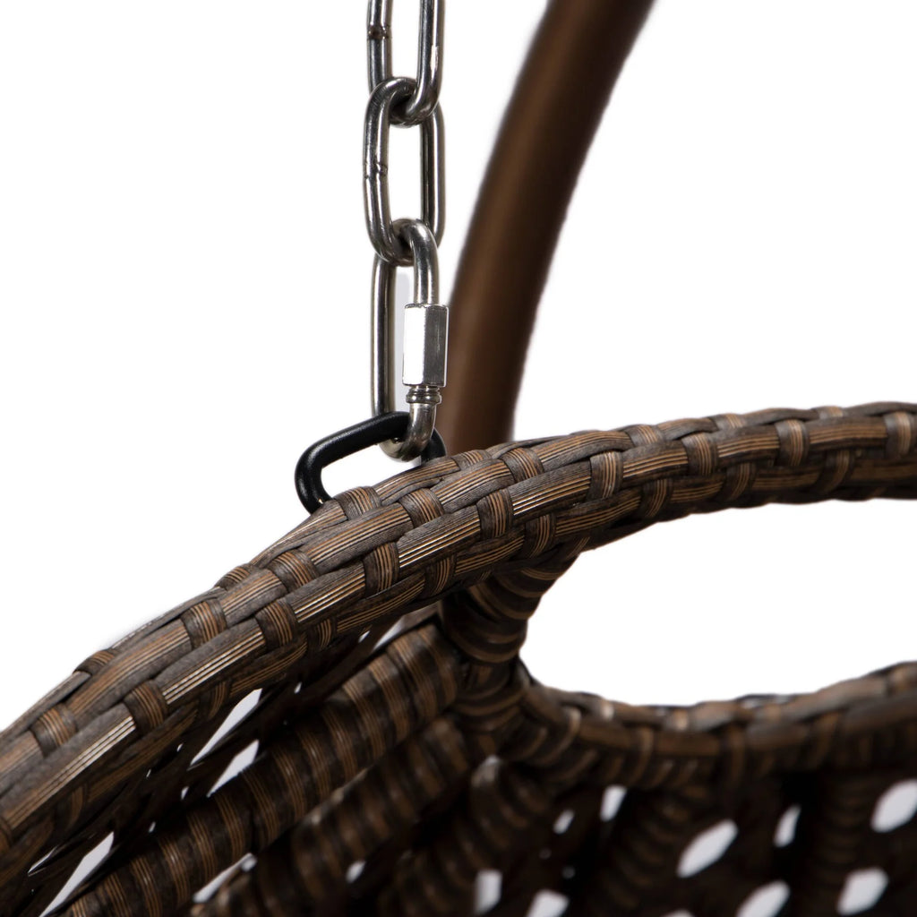 Virasat Double Seater Hanging Swing With Stand For Balcony, Garden Swing (Brown)-VIRASAT FURNITURE & FURNISHING