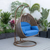 Virasat Double Seater Hanging Swing With Stand For Balcony, Garden Swing (Brown)-VIRASAT FURNITURE & FURNISHING