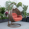 Virasat Double Seater Hanging Swing With Stand For Balcony, Garden Swing (Brown)-VIRASAT FURNITURE & FURNISHING