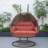 Virasat Double Seater Hanging Swing With Stand For Balcony, Garden Swing (Brown)-VIRASAT FURNITURE & FURNISHING