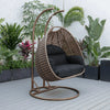 Virasat Double Seater Hanging Swing With Stand For Balcony, Garden Swing (Brown)-VIRASAT FURNITURE & FURNISHING