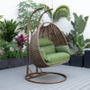 Virasat Double Seater Hanging Swing With Stand For Balcony, Garden Swing (Brown)-VIRASAT FURNITURE & FURNISHING