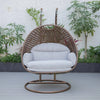 Virasat Double Seater Hanging Swing With Stand For Balcony, Garden Swing (Brown)-VIRASAT FURNITURE & FURNISHING
