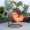Virasat Double Seater Hanging Swing With Stand For Balcony, Garden Swing (Brown)-VIRASAT FURNITURE & FURNISHING