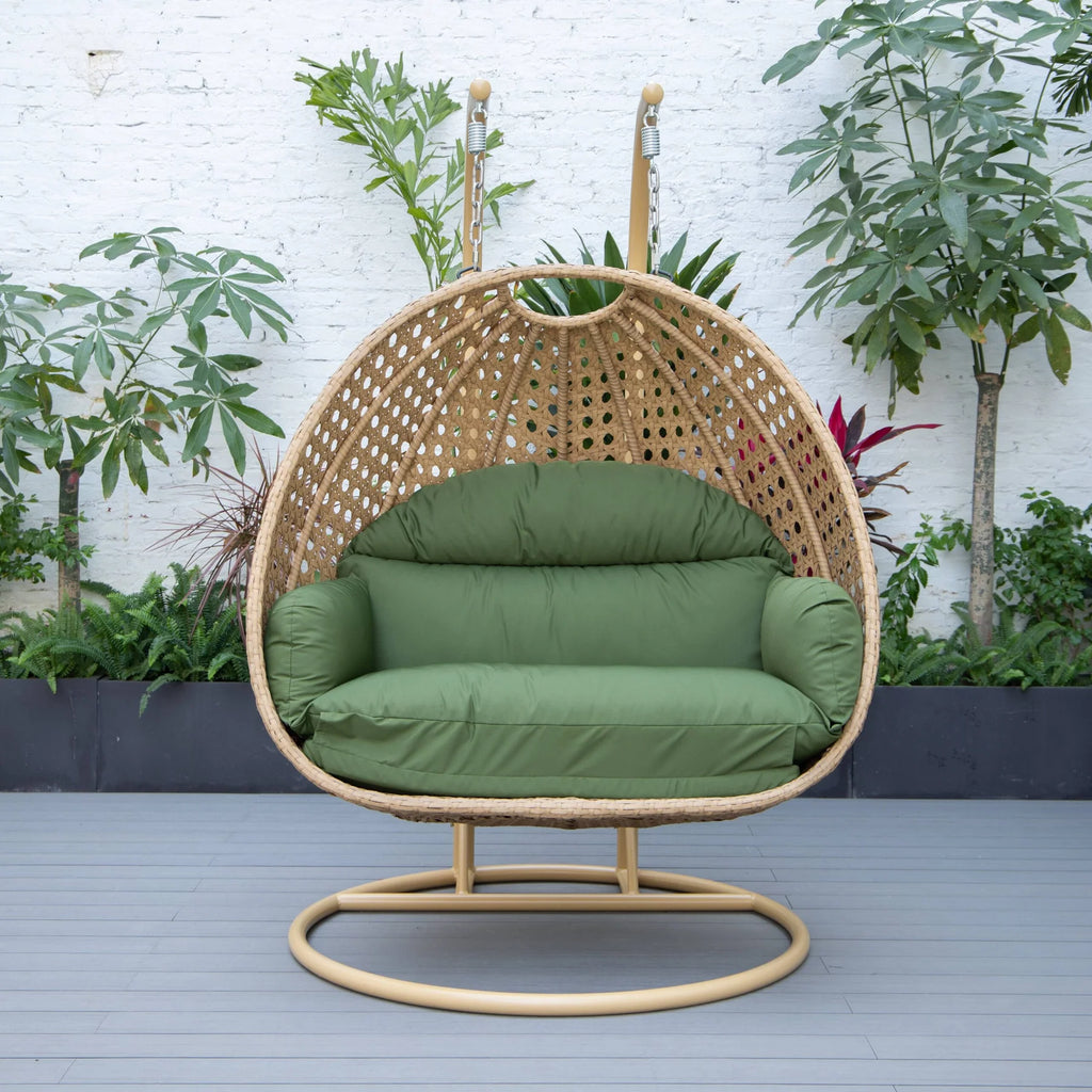 Virasat Double Seater Hanging Swing With Stand For Balcony , Garden Swing-VIRASAT FURNITURE & FURNISHING