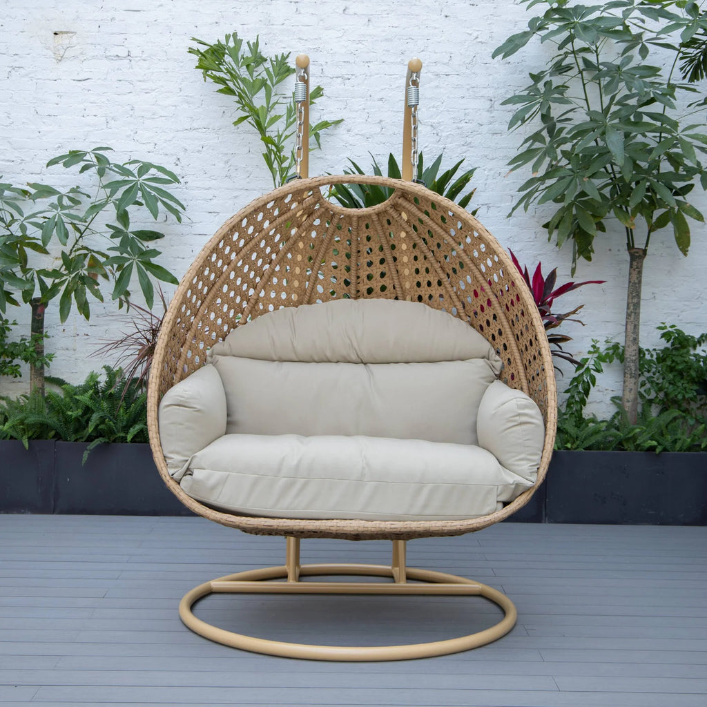 Virasat Double Seater Hanging Swing With Stand For Balcony , Garden Swing-VIRASAT FURNITURE & FURNISHING