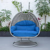 Virasat Double Seater Hanging Swing With Stand For Balcony, Garden Swing (Silver)-VIRASAT FURNITURE & FURNISHING