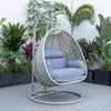 Virasat Double Seater Hanging Swing With Stand For Balcony, Garden Swing (Silver)