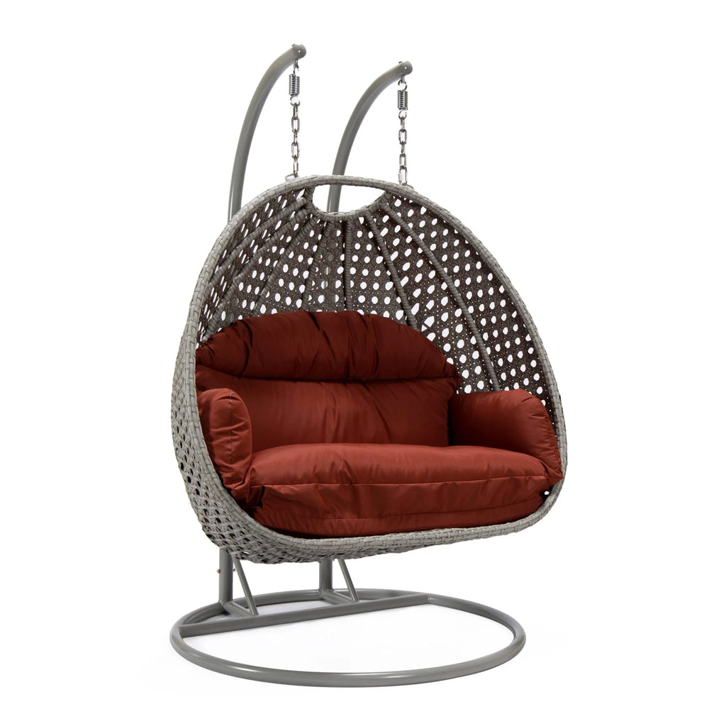 Virasat Double Seater Hanging Swing With Stand For Balcony, Garden Swing (Silver)-VIRASAT FURNITURE & FURNISHING