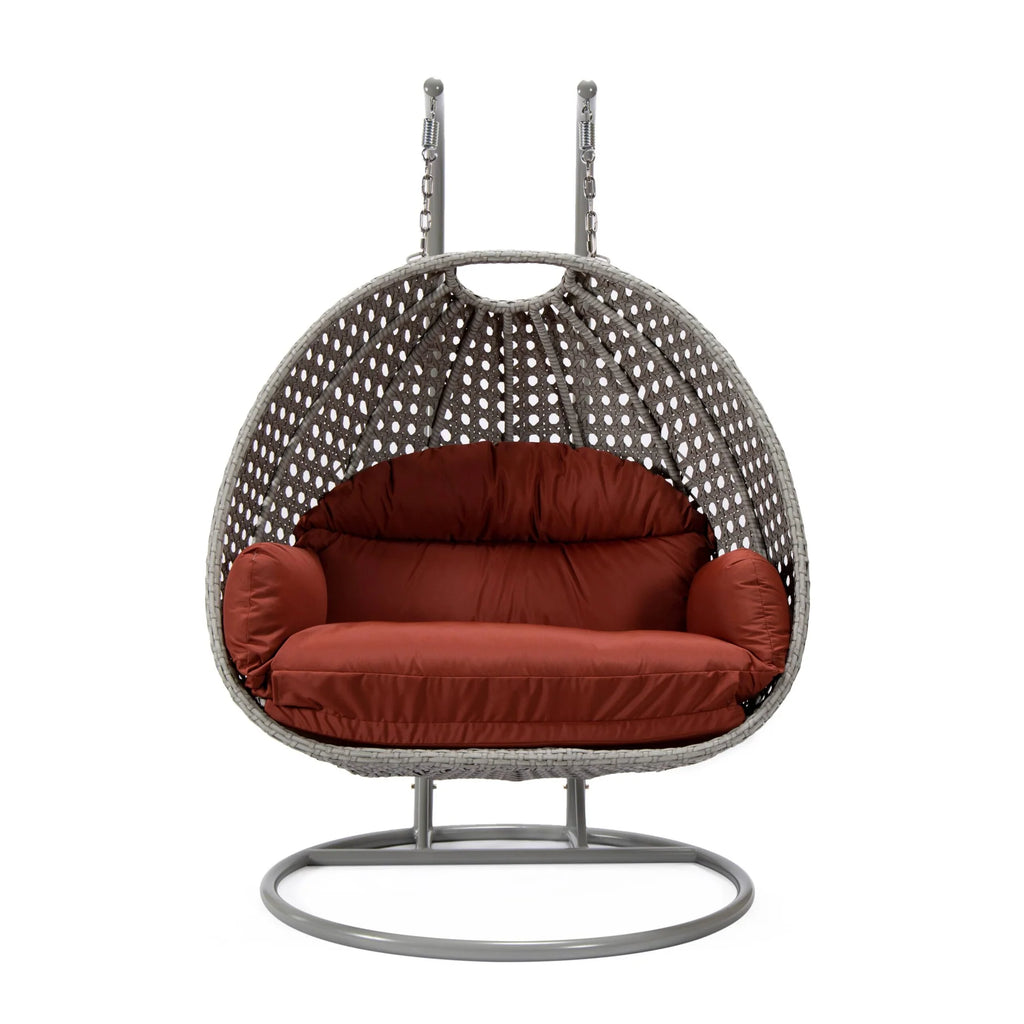 Virasat Double Seater Hanging Swing With Stand For Balcony, Garden Swing (Silver)-VIRASAT FURNITURE & FURNISHING