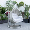 Virasat Double Seater Hanging Swing With Stand For Balcony, Garden Swing (Silver)-VIRASAT FURNITURE & FURNISHING