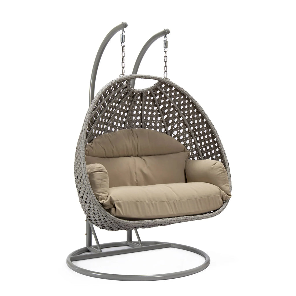 Virasat Double Seater Hanging Swing With Stand For Balcony, Garden Swing (Silver)