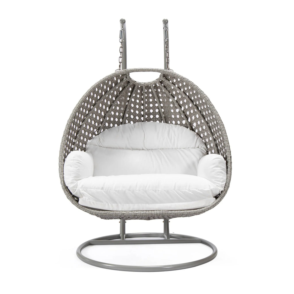 Virasat Double Seater Hanging Swing With Stand For Balcony, Garden Swing (Silver)