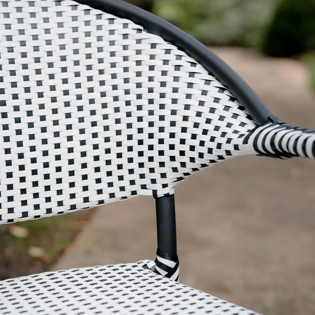 Virasat Outdoor Patio Seating Set 2 Chairs and 1 Table Set (Black + White)-VIRASAT FURNITURE & FURNISHING