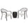 Virasat Outdoor Patio Seating Set 2 Chairs and 1 Table Set (Black + White)-VIRASAT FURNITURE & FURNISHING