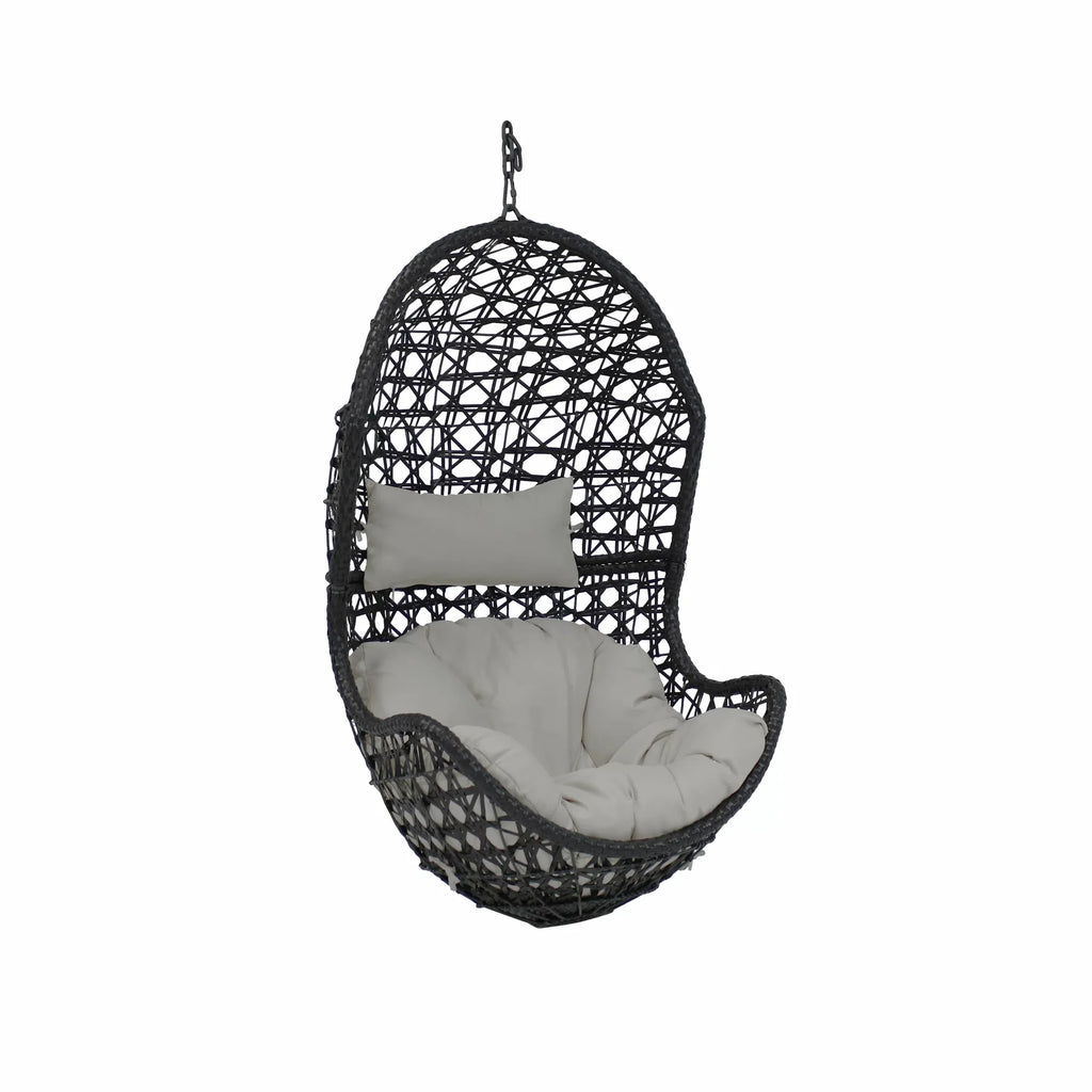 Virasat Single Seater Hanging Swing Without Stand For Balcony, Garden Swing (Black)-VIRASAT FURNITURE & FURNISHING