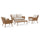 Virasat Outdoor Sofa Set: 2-Seater, 2 Single Seats & Center Table (Brown + Beige)-VIRASAT FURNITURE & FURNISHING