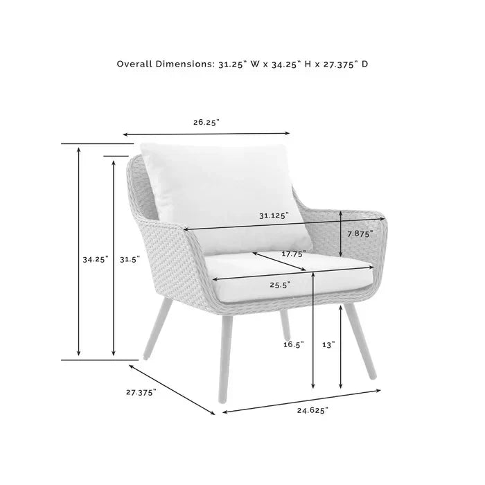 Virasat Outdoor Sofa Set: 2-Seater, 2 Single Seats & Center Table (Brown + Beige)
